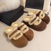 Small Comfortable Bag Head Slippers New Niche Simple Velvet Birkenstock Bag Head Slippers Women's Wear