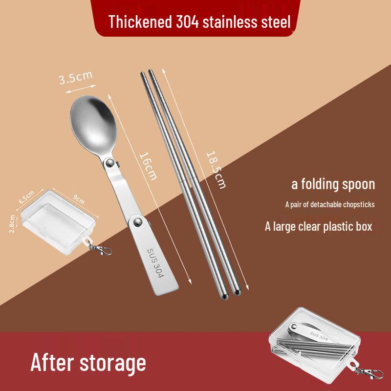 304 Stainless Steel Portable Folding Cutlery Set