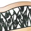 Park Bench With Backrest 123.5 X 74 X 48 Cm Gardi Tulip Sofotel