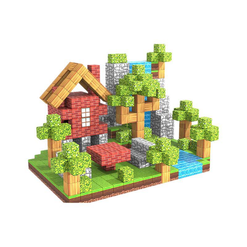 Magnetic World Forest Cube: Mini Magnetic Building Blocks Set
