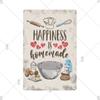 Retro Tin Sign Kitchen Rules  Food Iron Painting Wall Art Metal Vintage Plaque Metal Posters for House Home Dinning Room Decor