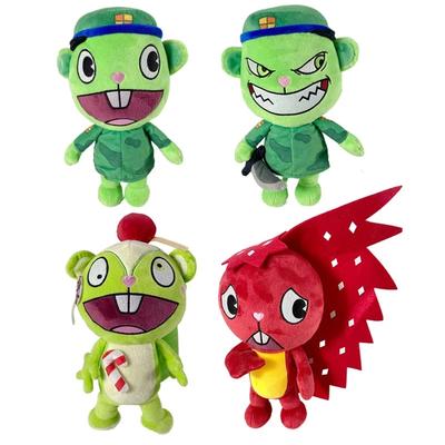 28cm HTF Happy Tree Friends Anime Happy Tree Friends Soldat Fliqpy Plüschtiere Puppen Militär Flipy Puppe Plüschtier für Kinder Geschenk