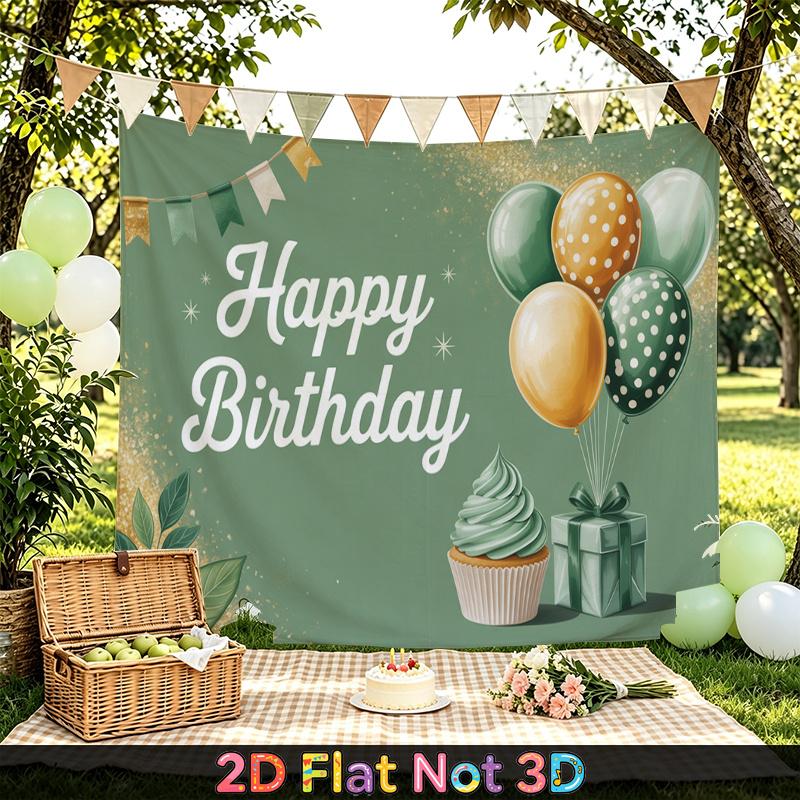 Party Backdrop Green Photo Booth Background Front Door Decor