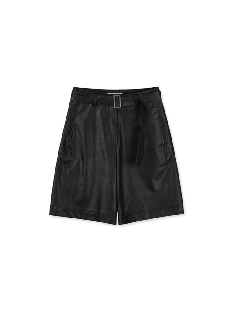 Naseohabi Smoke Coated Shorts_Black