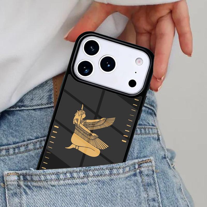 Egypt Nefertiti Anubis Phone Case for iPhone 16e 15 14 13 12 17 Pro Max Plus Air 17pro Cover Coque