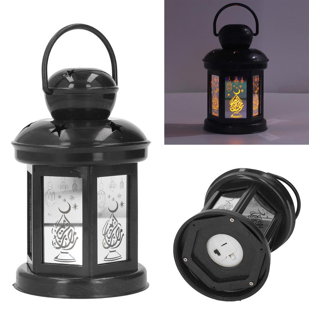 LED Lantern Lamp Cute Vintage Battery Powered ABS Decorative Camping Lantern for Party Bar Cafe
