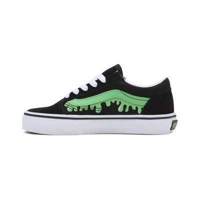 Old Skool Casual Trendy Durable Low-Top Kids Skate Shoes Kids Sneaker Black Green VN0005WVYJ7