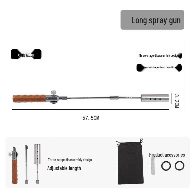 Extended Stainless Steel Camping Torch