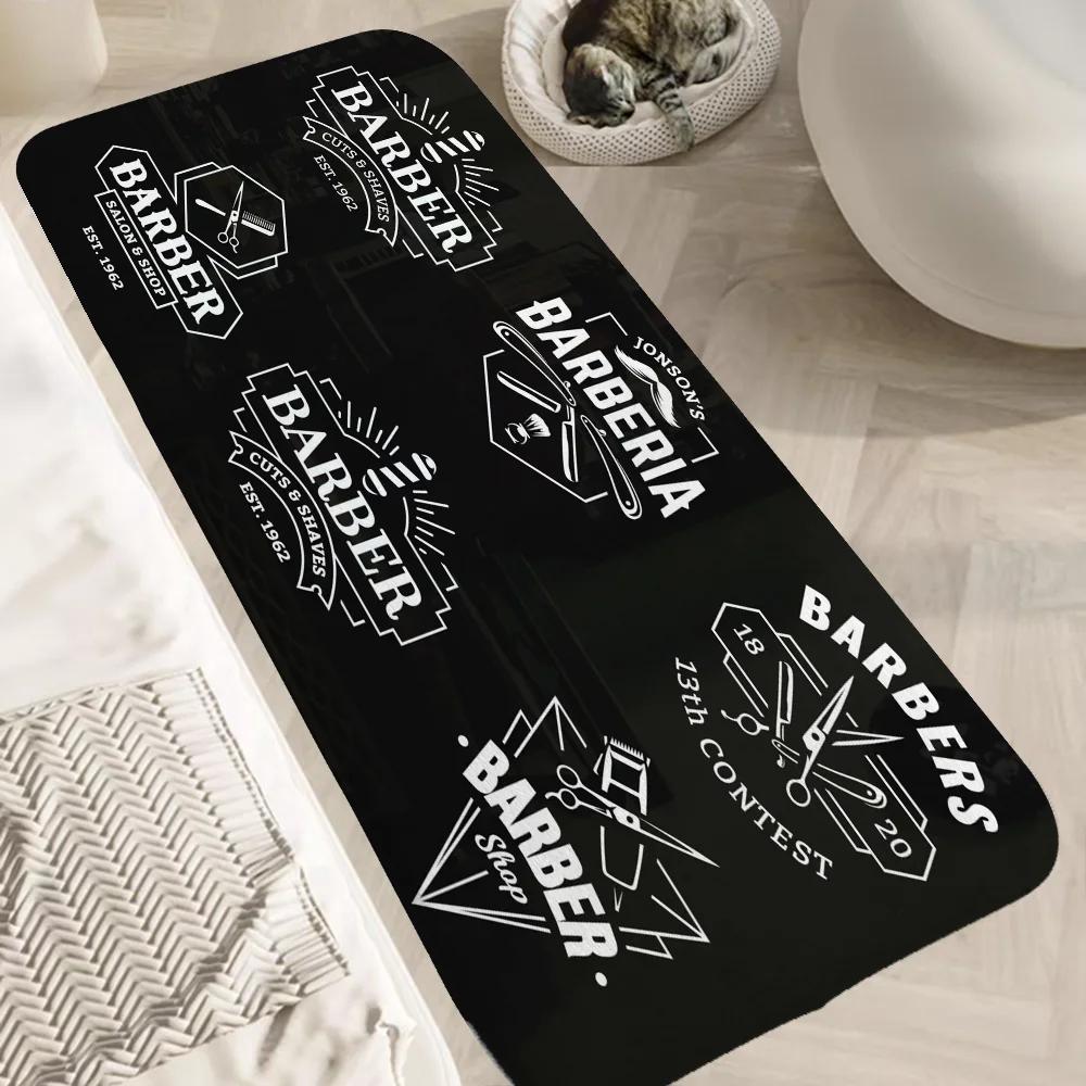 Barber Shop Entrance Door Mat Bathroom Rug Custom Doormat Carpet In the Living Room Mats Modern Home Decor Floor Carpets Bath
