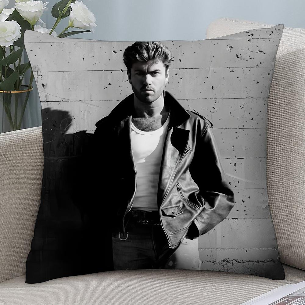 G-George Michael Singer Pillow Case Short Plush Pillow Covers Sofa Decorative Gift Home Double-sided Printing Cushion Cover