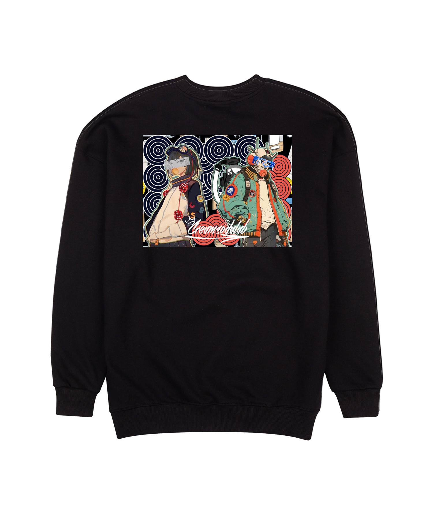 Cream Soda Lab Dice Boy & Girl Black Sweatshirt 3(Xl)