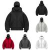 New Men's Jacket Double-layer Hooded Cardigan Zip Up Hoodie Jacket Sports Top