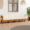 Day and Night - Day and Night 4-seater Garden Sofa with Cream Cushion Solid Acacia Wood