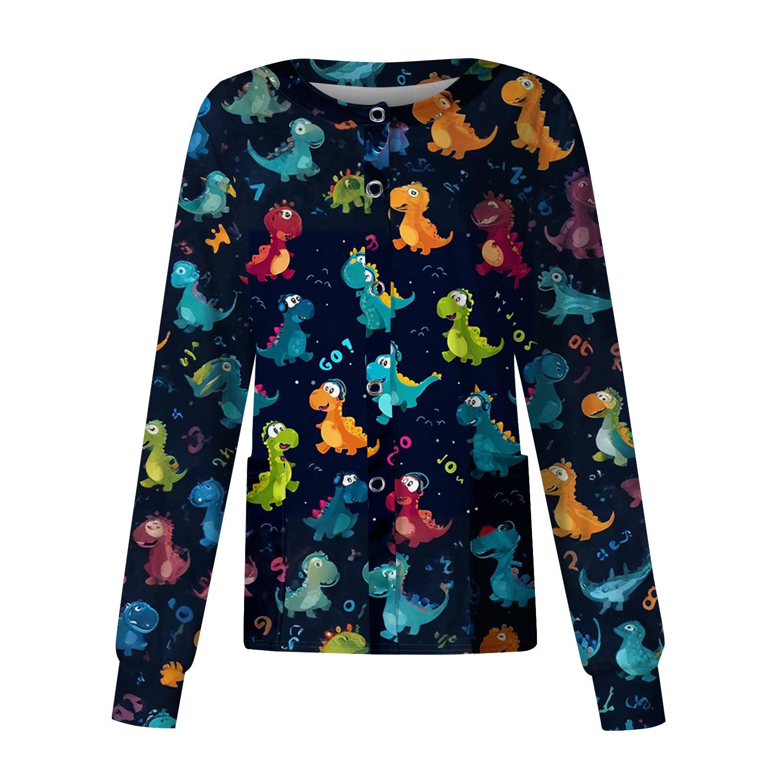 

Женский повседневный кардиган с длинными рукавами на одной пуговице, защитный костюм с животным принтом XXXL