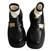 Black Platform Small Leather Shoes Women's Spring New Retro Versatile One-pedal Mary Jane