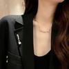 1pc Heart Shaped Four Leaf Clover Pendant Necklace Jewelry Zircon Women Love Clavicle Chain Gifts Openable ChokerJewelry