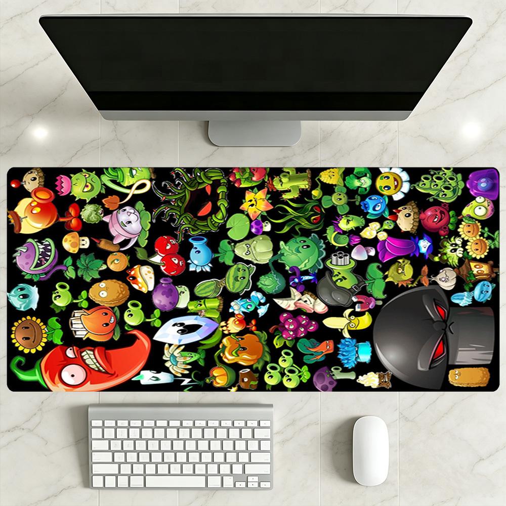 Plants Vs. Zombies Large Mouse Pad Gamer Mousepad Study Desk Mat Non-Slip Rubber Base Perfect for Office Laptop Gaming Setup