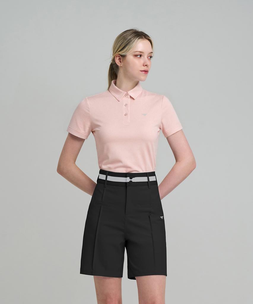 DOWNBLOW Women'S Sports Functional Collared Short Sleeve T-Shirt 2503W
