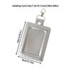Multifunctional PVC Photo Card Case Silver With Keychain Idol Card Display Holder 3 Inch Card Protective Cover
