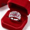 Zinc Alloy Women Ring Finger Plum Blossom Design Polished Finish
