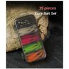 75/35pcs/Set Lure Boxed Soft Bait Perch Warbler Fish Worms Lure Threaded Curly Tail Maggot Bionic Bait Fake Baits Jig Head Hooks 260319