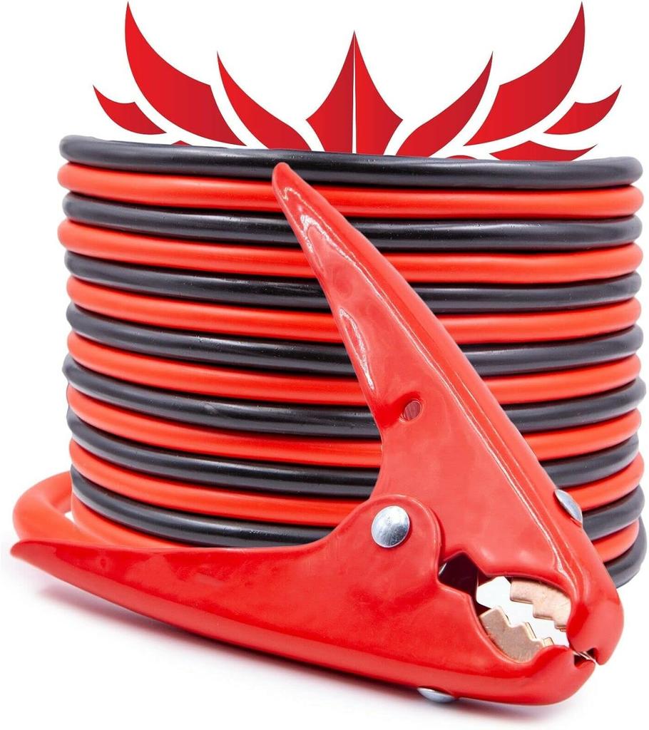 Heavy Duty 0 Gauge 20 Ft Battery Booster Cable Emergency Power Jumper 800 Amp