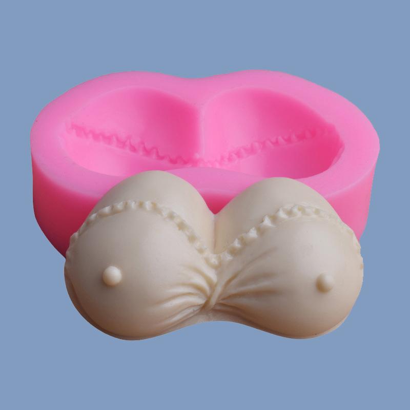 Sex Bra Shape Silicone Mold Fondant Cake Decoration Candle Chocolate Soap Mold 3D Pastry Tools Sugarcraft Molds