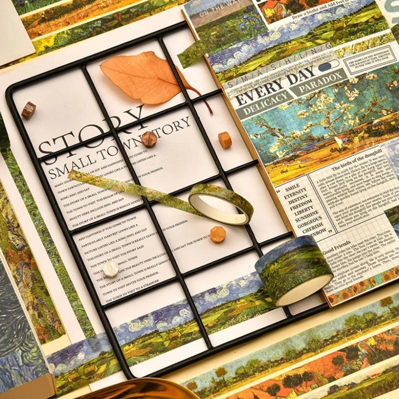 25 de role Van Gogh Benzi Washi Materiale pentru jurnal Washi Tape Jurnal de pictură în ulei Cinta Adhesiva Decorativa Scrapbooking Washitape