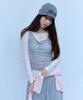 ROLAROLA Sleeveless Layered T-Shirt Set Wh+Gy