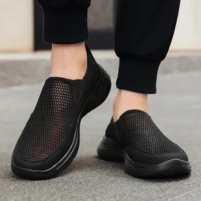 Fashion Slip-On Dad Shoes Non-Slip Breathable Soft Bottom Lightweight Large Size Casual Beijing Cloth Shoes for Men Comfortable Hombres