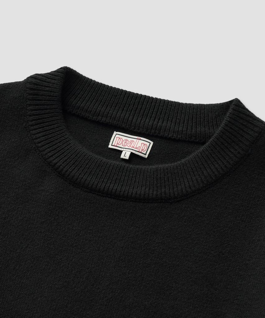 Pilpeu Hand-Embroidered Logo Knit Sweater 20(Black)