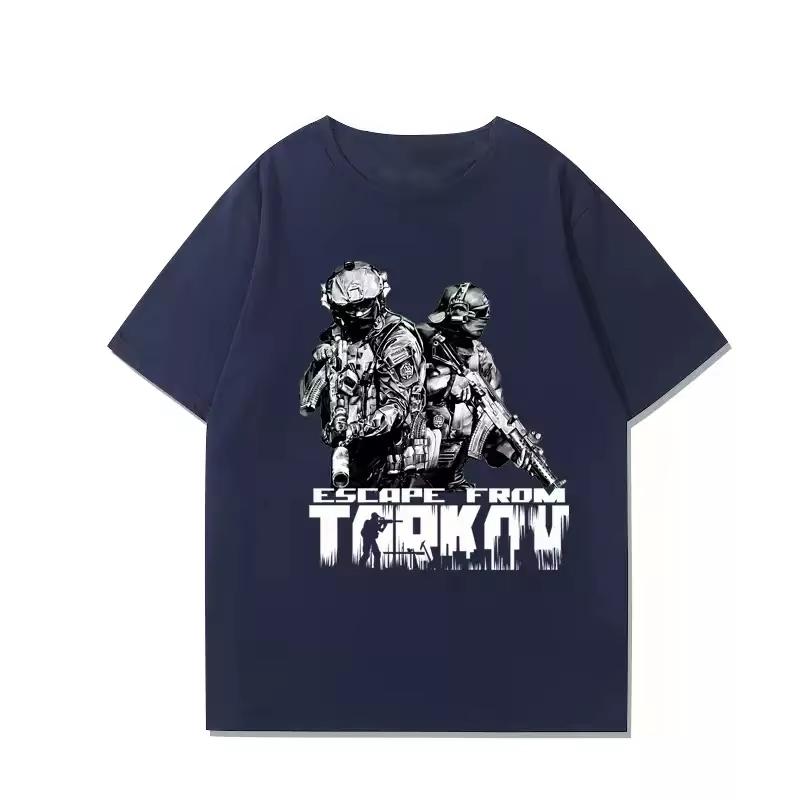 Escape From Tarkov Harajuku Graphic T-Shirt Unisex Bold Creative Cotton Casual Gaming Streetwear Y2k Short Sleeves Classic