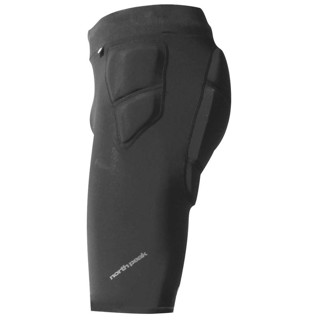 North Peak Hip Protector, Short Type, Unisex, for Snowboarding and Skiing, Maximum 3 Layers, NP-1196 BK L