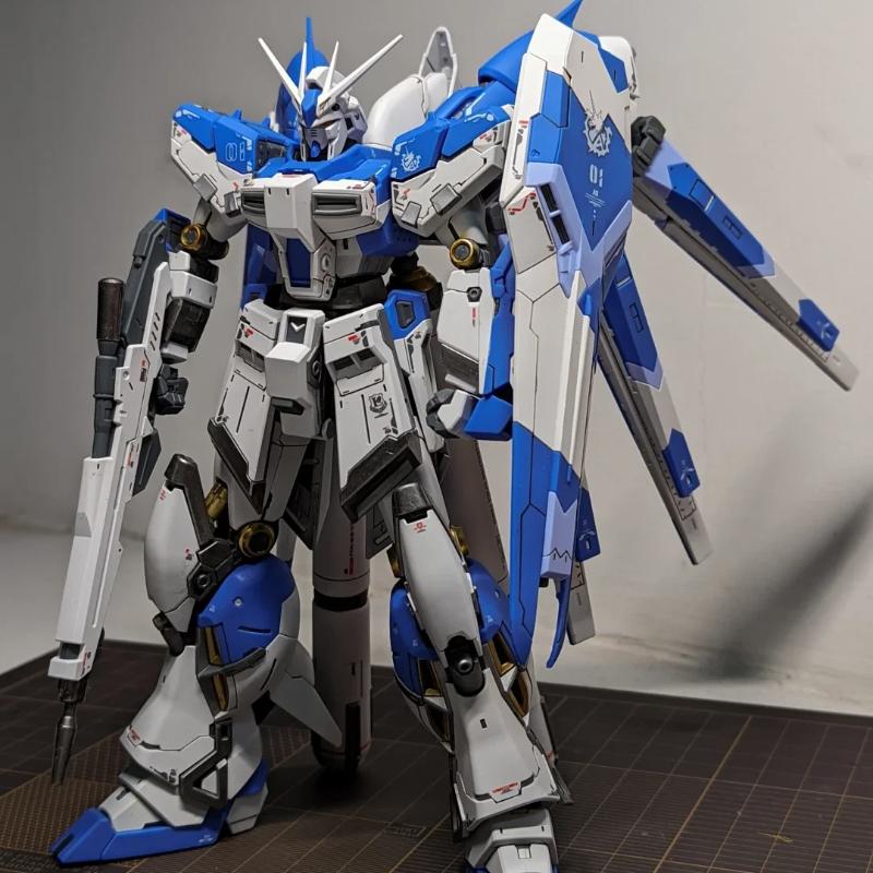RG 1/144 Hi-Nu Bausatz mit Wasserschiebebildern Kein Ständer Actionfiguren Schreibtischdekoration Überraschungsgeschenk Sammlerstücke Spielzeug