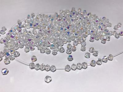 700 4mm Clear Aurora Glass Beads, Suncatcher Accessories, Handmade Beads (Aurora)