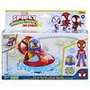 Marvel Spidey and his amazing friends: Spidey with Hover Spinner, Web Spinner, Vehicle and Accessories, 4-inch (10 cm) Action Figure, Ages 3+, F7252,