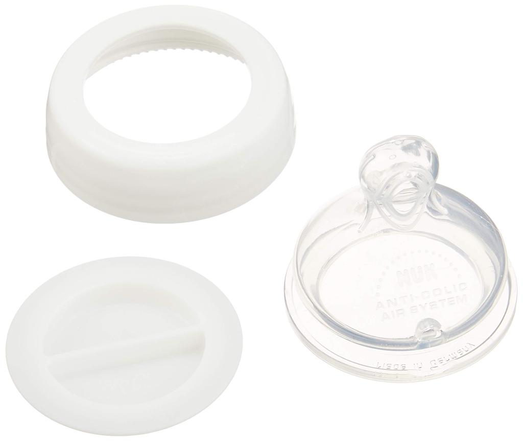 NUK Premium Choice Baby Bottle, Cloud Design, 240ml, for Ages 0+ Months, Glass, Slim Design, FDNK03102152