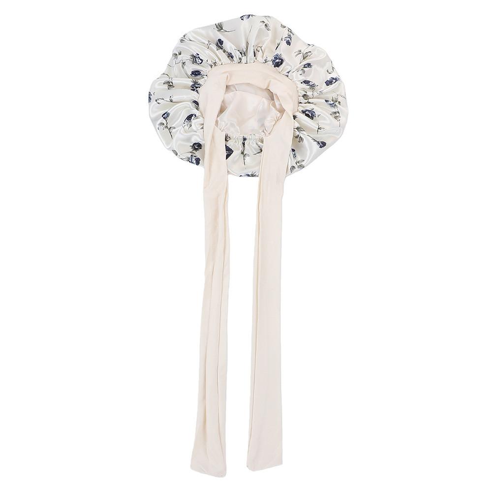 Satin Hair Hat With Digital Floral Design For Comfort And Style