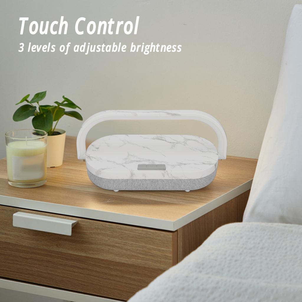 LED Night Light 4 in 1 Music Touch Bedside Lamp with Wireless  r Portable   Speaker Phone Holder for Bedroom