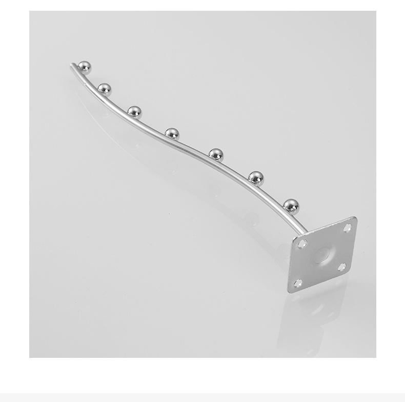 1pc Supermarket Shelf Beaded Hook Clothing Store Display Rack Hooks Wall Mounted Balcony Hanger Beaded Hook Home Accessories