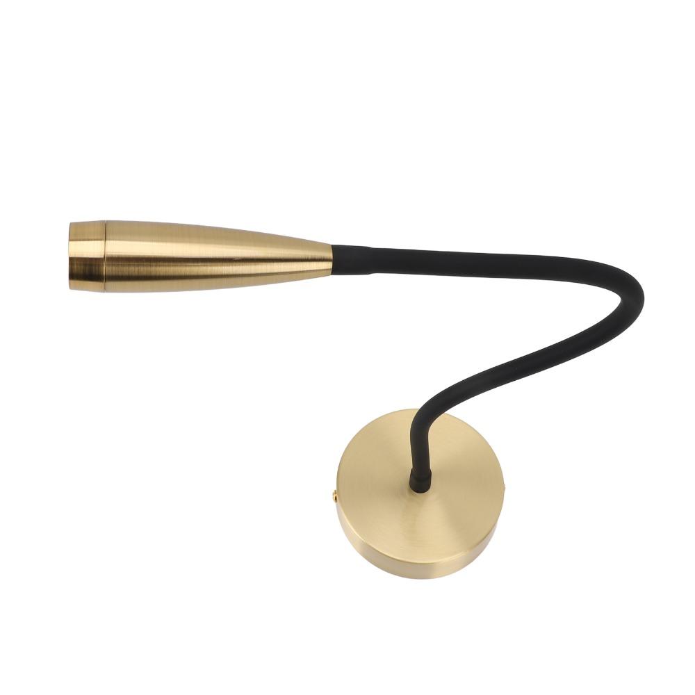 3W LED Reading Light Flexible Gooseneck Aluminum Reading Lamp Hard Wired Warm Light 3000K Wall Sconce Light Bedside