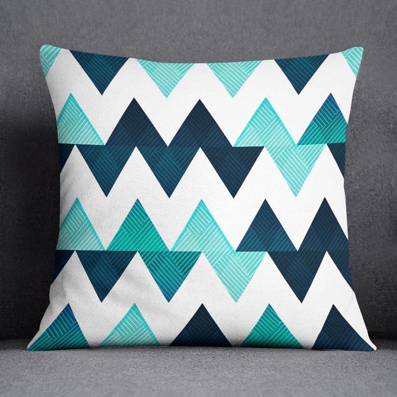 Blue Fresh Air Series Pillow Gift Home Office Decoration  Bedroom Sofa Car Cushion Cover case