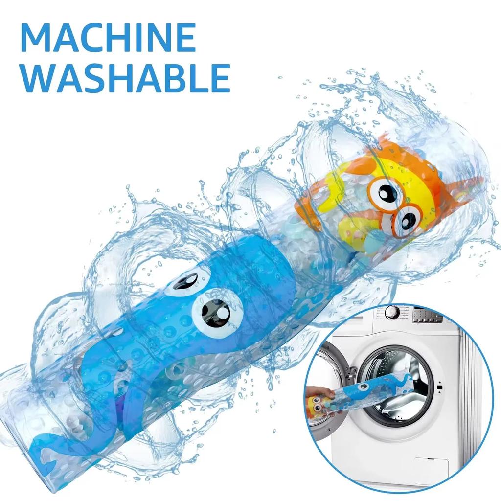 1pc Cartoon Anti-Slip Mat with Suction Cups 38x69cm Bath Tub And Shower Safe Non-Slip Pad for Bathroom Safety Enhancement