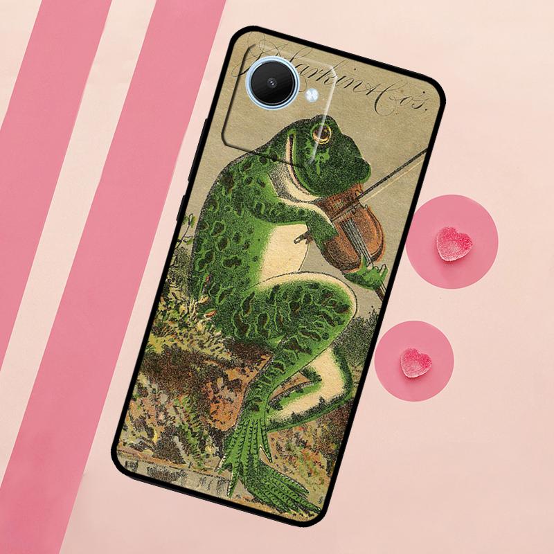 Vintage Retro Frog Mushrooms For Realme 15 10 11 12 13 14 Pro Plus C65 C67 C75 C63 C61 C55 C51 C53 C35 GT6 GT7 Pro Case