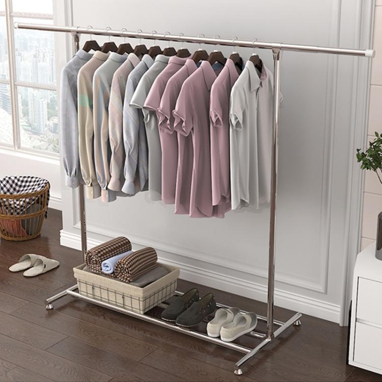 120-200cm Telescopic Drying Rack Outdoor Calcony Storage Shelf Stainless Steel Hanger Single Rod Clothes Rack