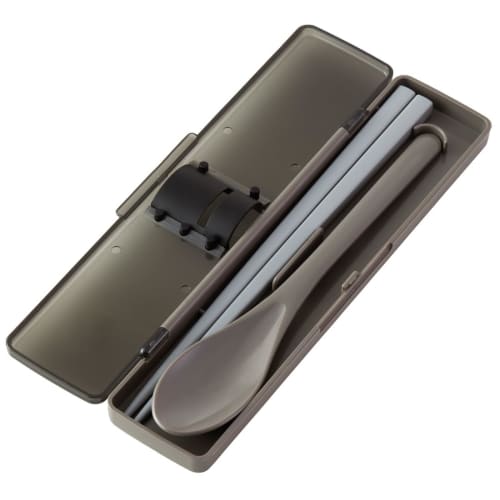 Skater Combi Set Antibacterial Chopsticks Spoon Set Chopsticks 21cm Charcoal Gray CCS45SAAG-A