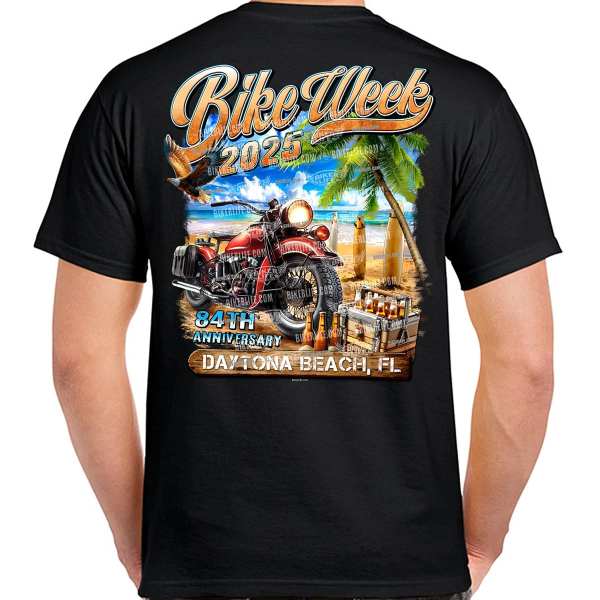 2025 Bike Week Daytona Beach Chill Beach T-Shirt No Harley M
