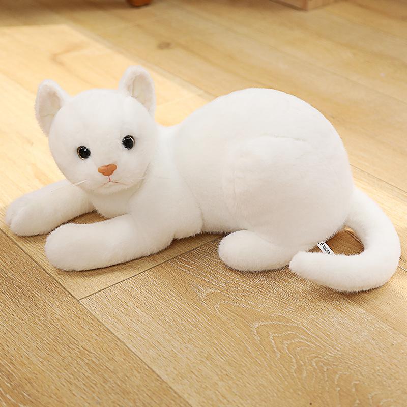 New Simulation Cat Stuffed Animal Plush Toy for Children To Sleep With, Soothing Dolls Cute Christmas Gifts for Kids