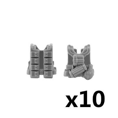 MOC US Soldiers Figure Vest Building Blocks Military Tactical Armor Army Bricks Weapons Accessories Toy Children J023