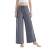 Women's High-Waist Wide-Leg Summer Yoga Pants - Lightweight, Loose, Slimming Casual Trousers with Drawstring.